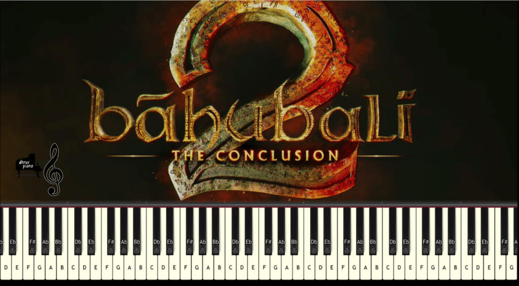 Baahubali (Sheet Music English Notes MIDI) Piano Tutorial