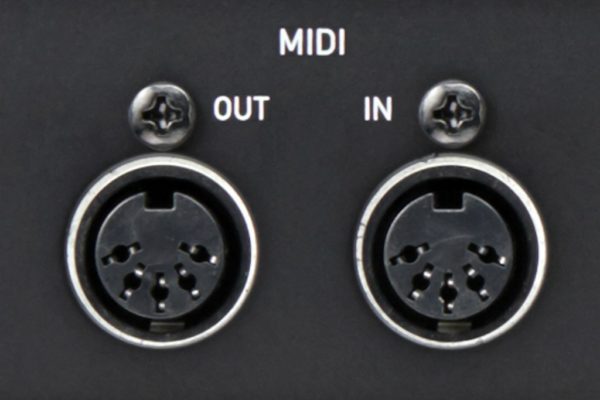 Image: MIDI Port. OUT and IN.